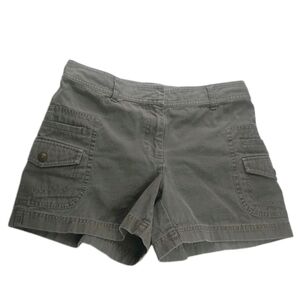 Vintage Y2K Bass Women's Cargo Shorts Green Size 6 Cotton Mid Rise